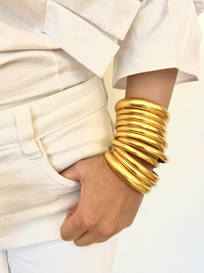 Gold Cosmic Bangle-Thick